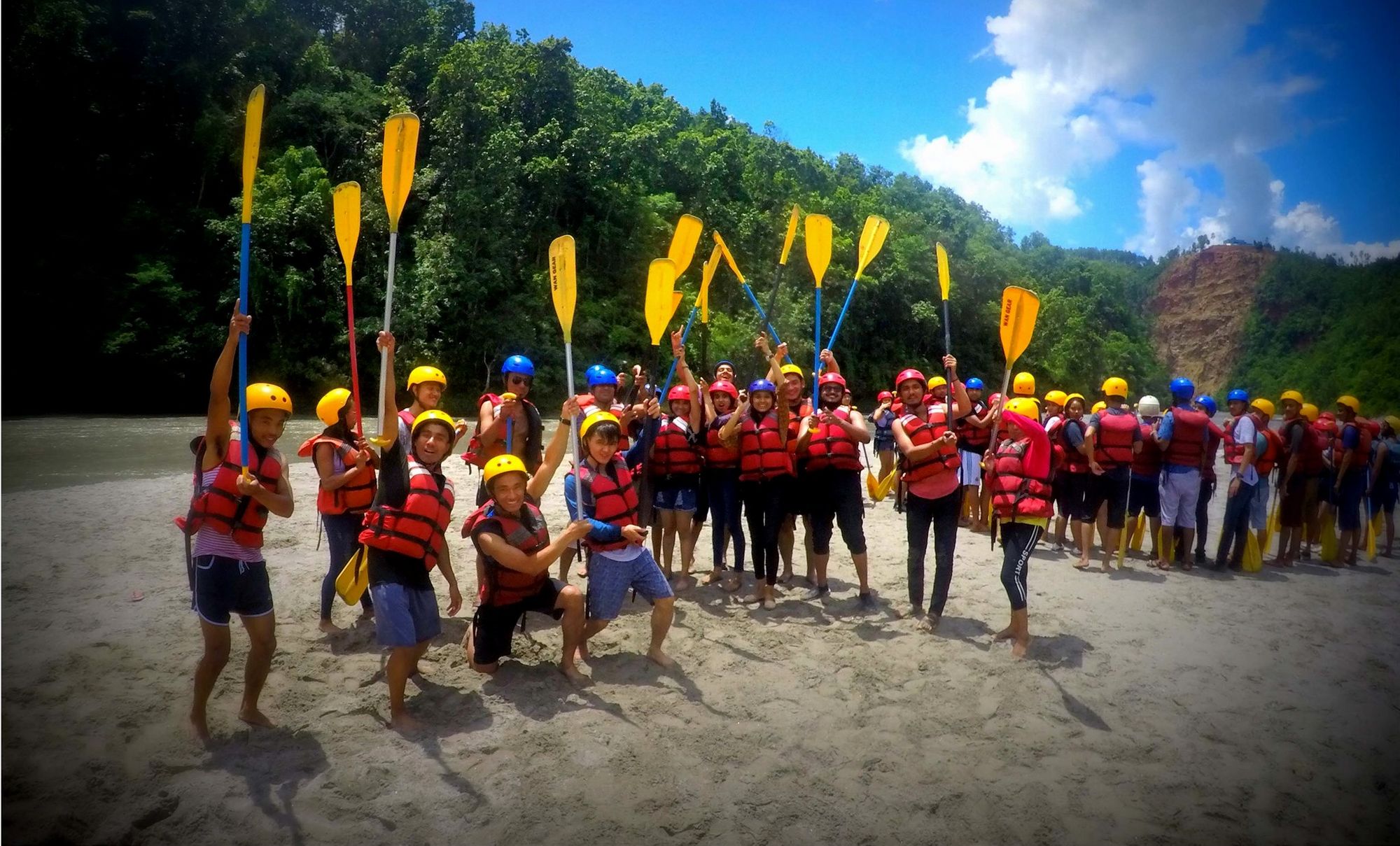 I fell in Bhotekoshi rafting...