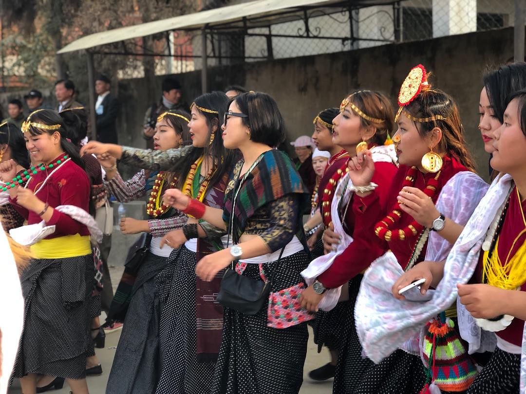 Nepali Girls participating in cultural program