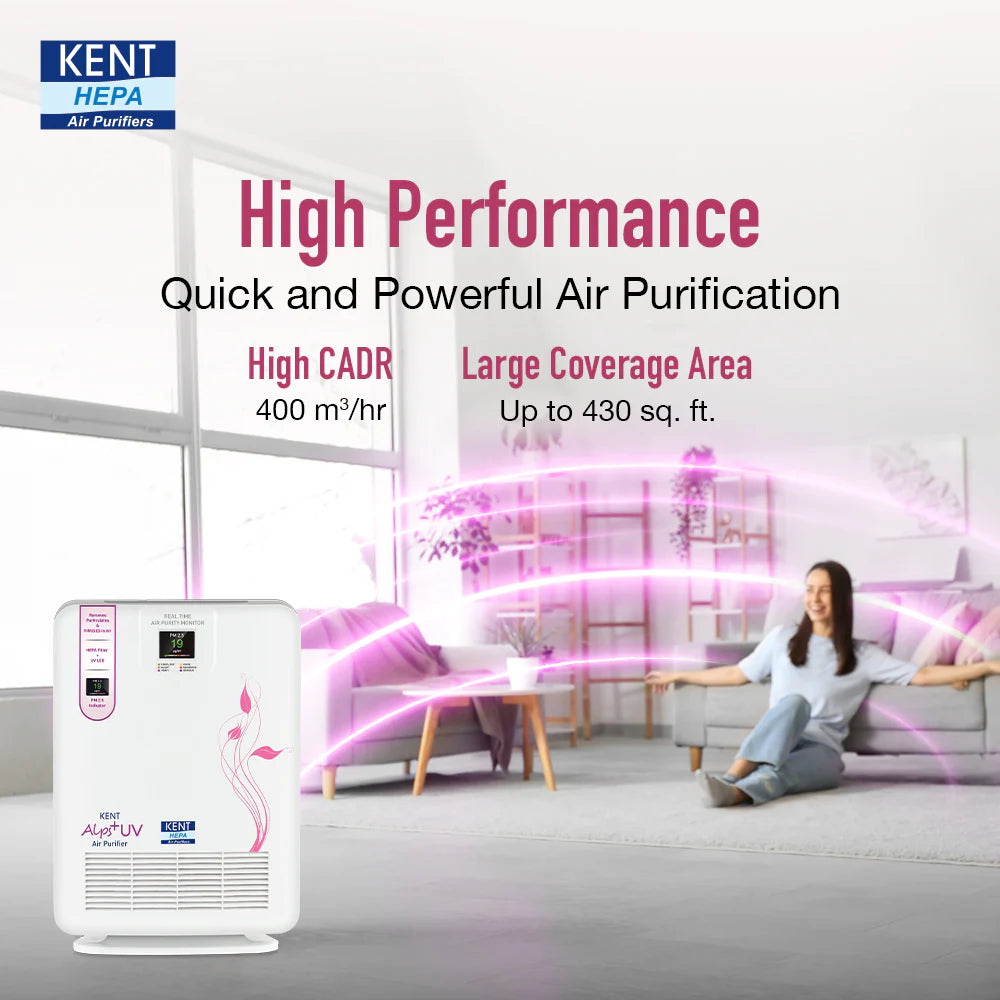 KENT Alps+ UV Air Purifier Smart HEPA Air Purifier with UV LED