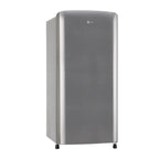 Side view of LG 190L Single Door Refrigerator GL-B201ALLB with premium silver color
