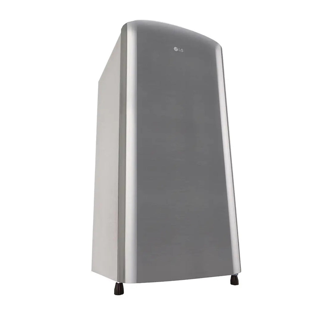 Side view of LG 190L Single Door Refrigerator GL-B201ALLB with premium blue pattern finish