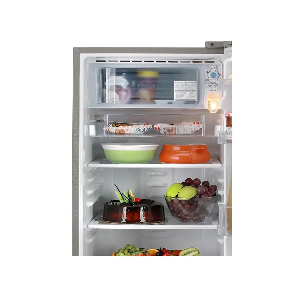 Interior of LG 190L fridge showing deep-fridge and foods