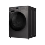 Side profile of the Midea 10kg washer (595x565x850 mm), showcasing its premium Titanium build and deep-capacity design for large households.