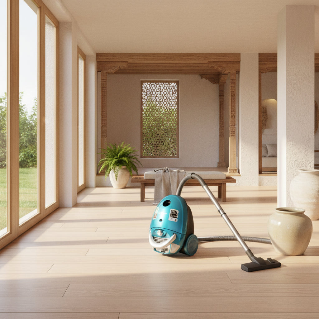 Shop the Videocon VD1620i 1600W Vacuum Cleaner featuring Airflow Max Technology, 21kPa suction, 2L dust capacity, low-noise operation,