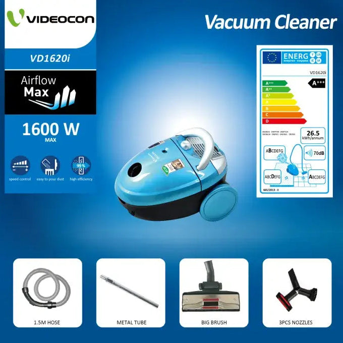 Videocon VD1620i 1600W Vacuum Cleaner with Airflow Max Technology
