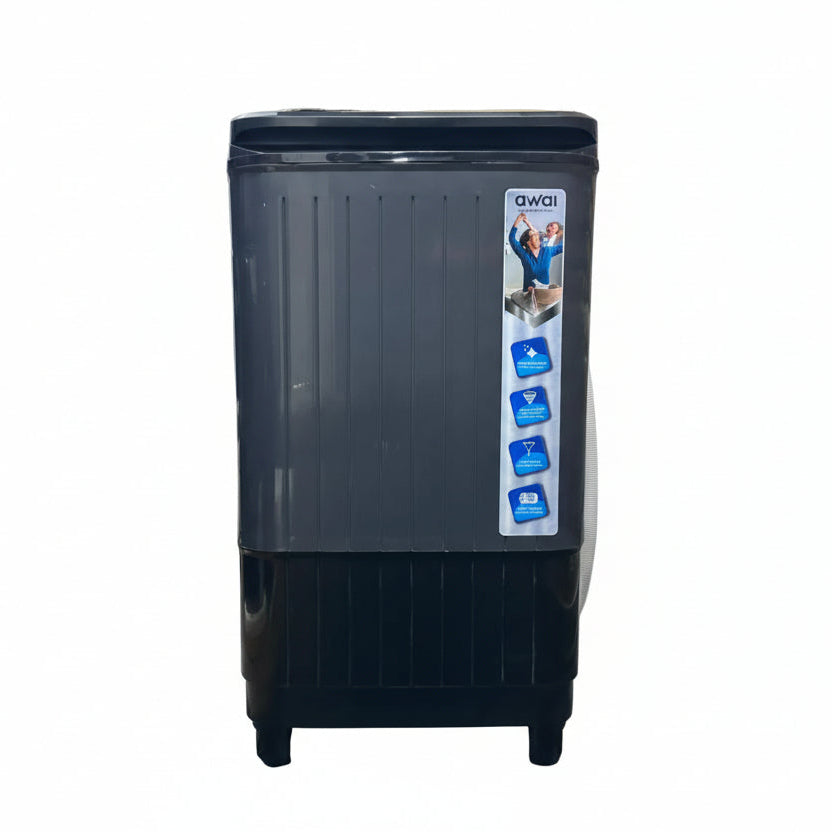Awai AWINWS900 8kg Topload Washing Machine in Black with Golden Flower Pattern Top