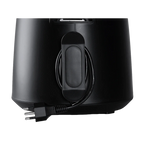 Comfee Airfryer MF-TN40B2 black air fryer showing rear view with power cord and compact modern design
