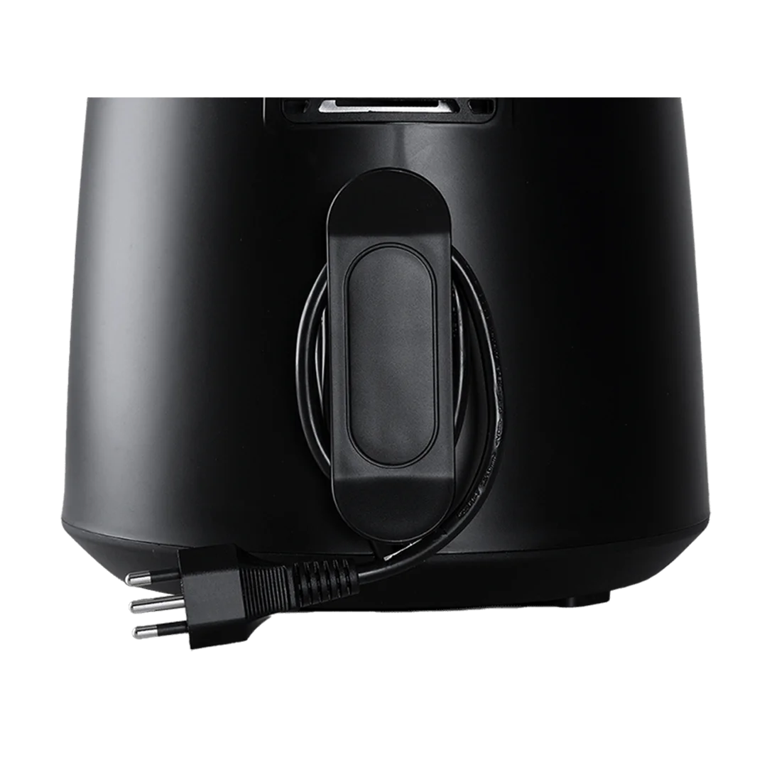 Comfee Airfryer MF-TN40B2 black air fryer showing rear view with power cord and compact modern design