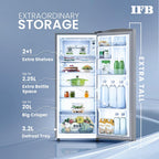 IFB DC-2322FBS 2Star Single Door Refrigerator 206 L Brush Grey
