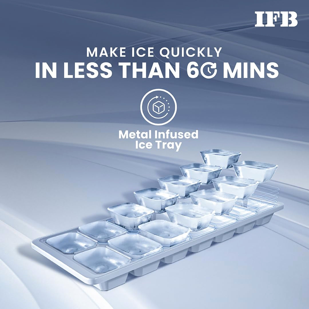 Fastest ice making tray inside the freezer of IFB model IFBDC-2322FBS.
