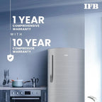 Official 10-year compressor warranty logo for IFB refrigerator IFBDC-2322FBS