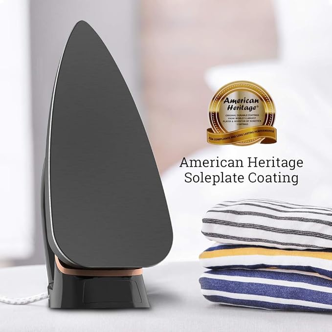 Crompton InstaGlide 1000-Watts Dry Iron: Smooth and Stylish Ironing with American Heritage Coating