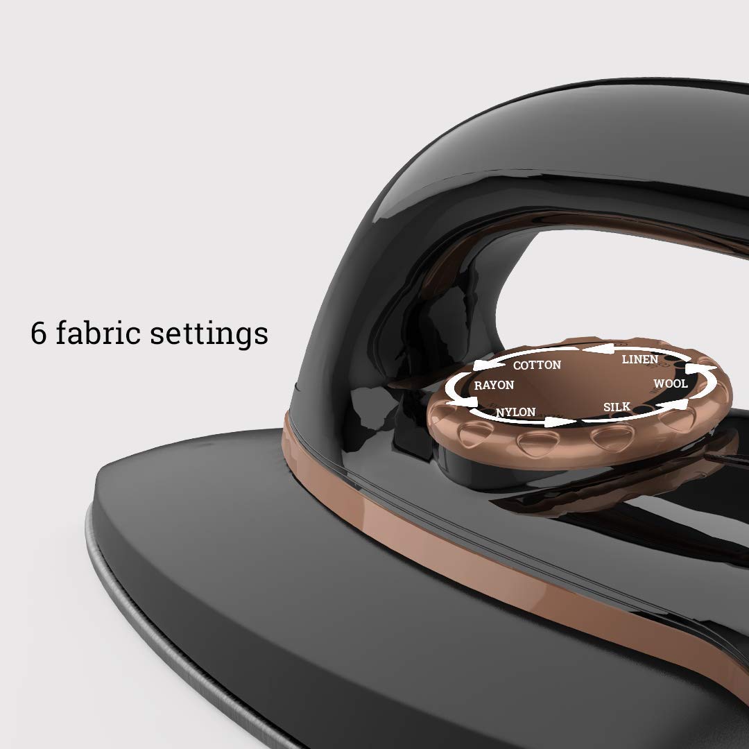 Crompton InstaGlide 1000-Watts Dry Iron: Smooth and Stylish Ironing with American Heritage Coating