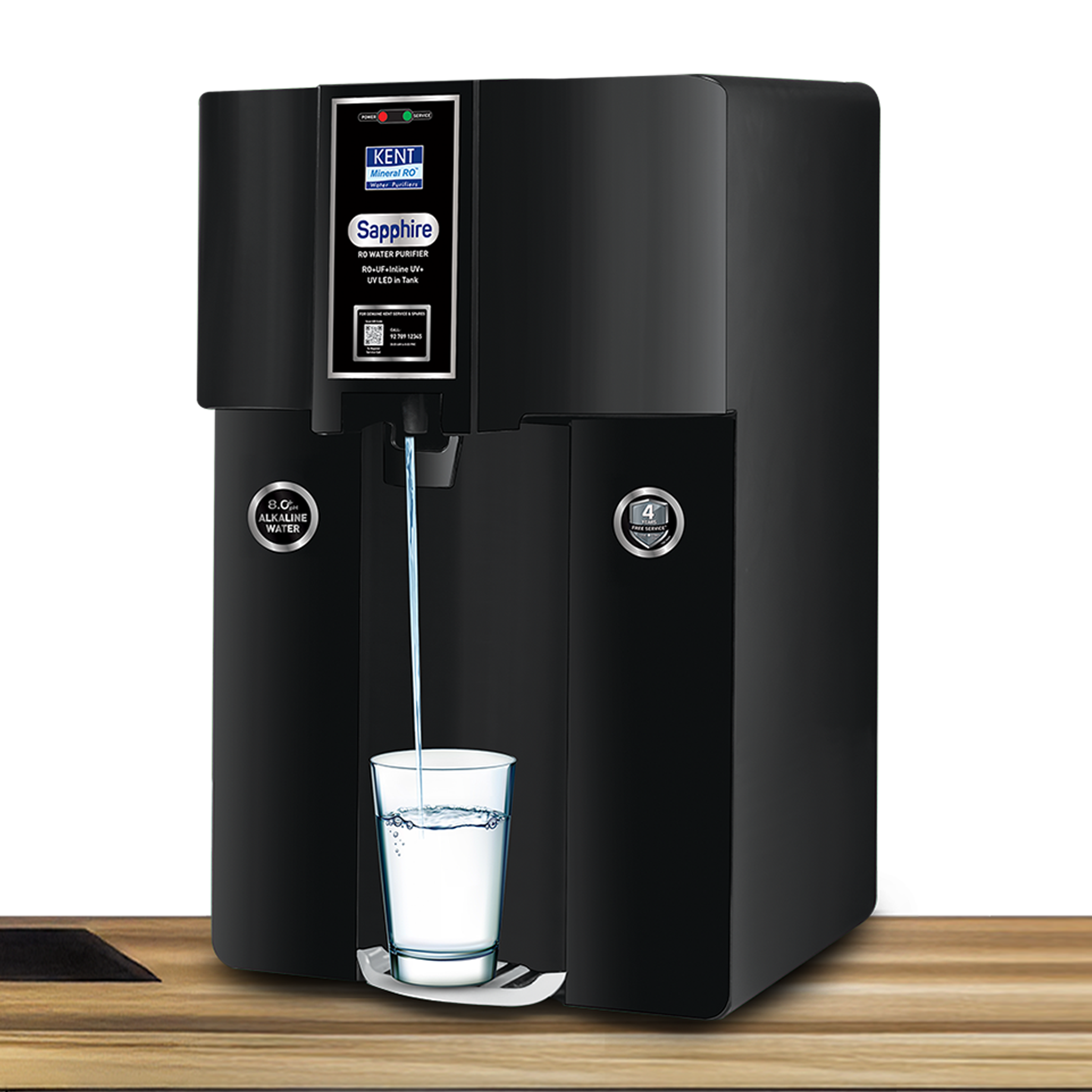 KENT Sapphire B Alkaline RO Water Purifier black