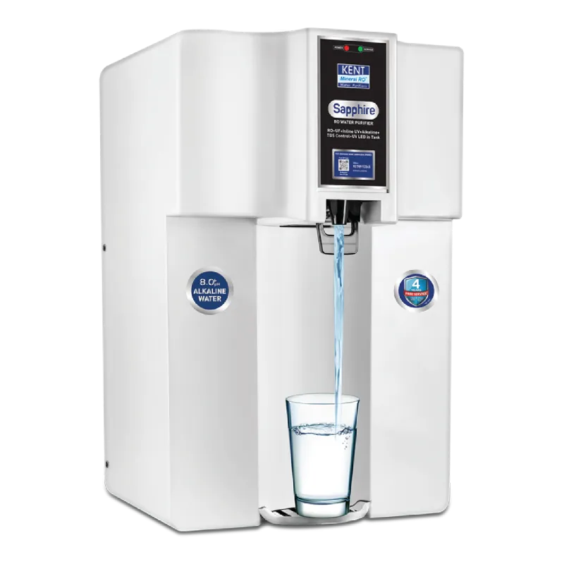 KENT Sapphire B Alkaline RO Water Purifier | RO+UF+Inline UV+TDS Control+UV LED | pH Up to 9.5
