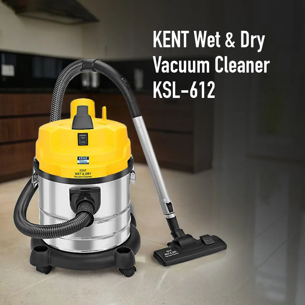 KENT Wet & Dry Vacuum Cleaner 1200W - 20L Stainless Steel Body with Blower Function