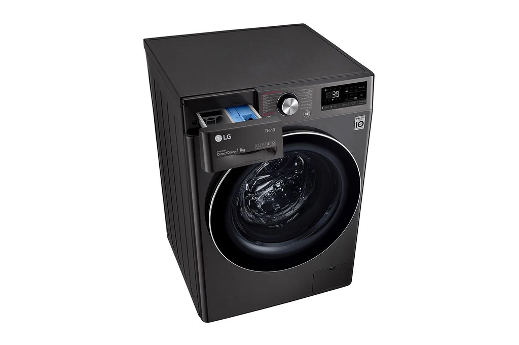 LG 10 KG Front Load Washing Machine (FV1410S3B) – AI DD Motor, TurboWash, Steam, Wi-Fi, Child Lock – Black