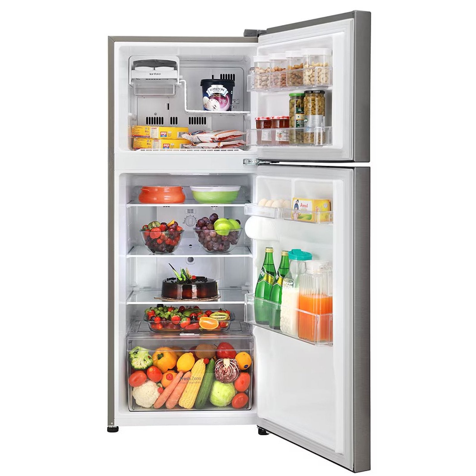 LG 258 L Double Door Refrigerator GLK292SLTL.APZQ – Frost Free, Smart Inverter Compressor, Smart Diagnosis™, Auto Smart Connect™, Moist ‘N’ Fresh, Toughened Glass Shelves, High Gloss Finish