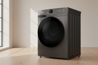 Flagship Midea 12kg Front Load Washing Machine MF200W120WB in Titanium—the largest capacity in the Lunar Series featuring smart WiFi and Inverter Quattro technology.