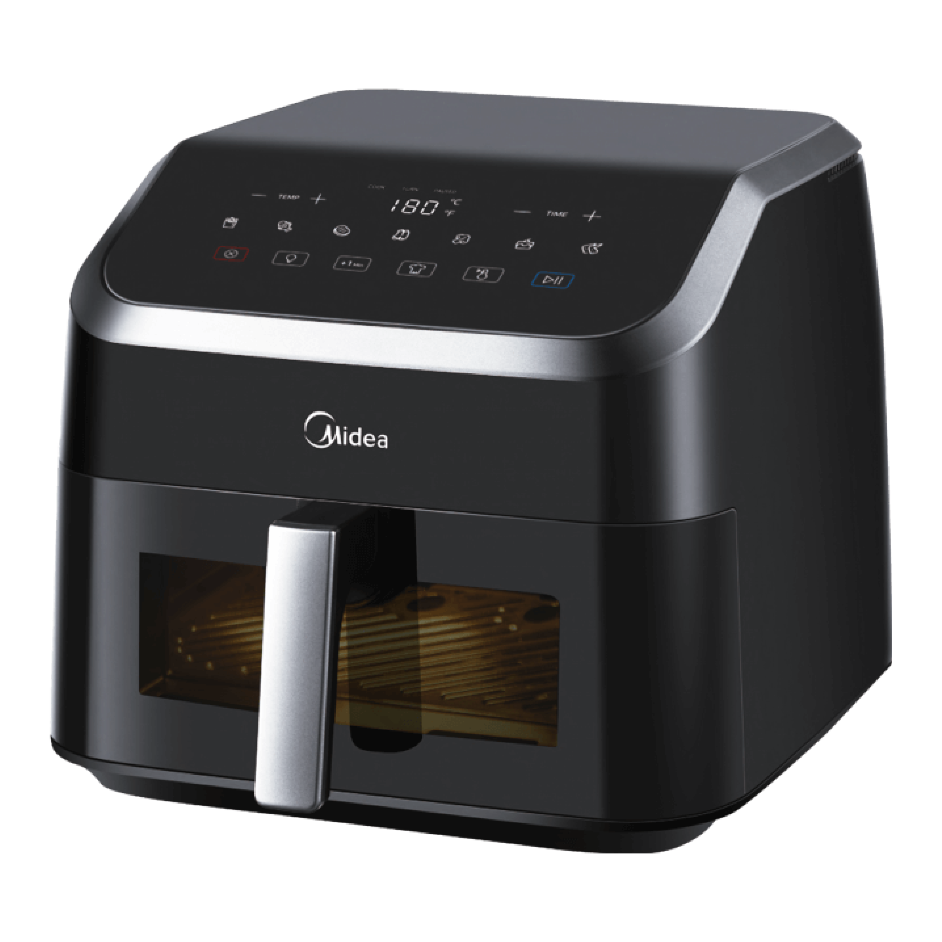 Midea 8.5L mf-cy85wk2 Digital Air Fryer with visual window and touch control interface
