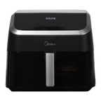 Midea MF-CY85WK2 8.5L Air Fryer front view showing transparent observation window.