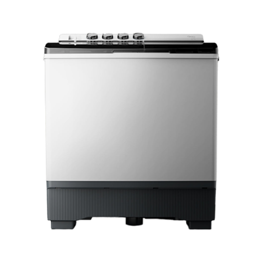 Midea 8kg Twin Tub Washing Machine MT100W80 in White and Grey.