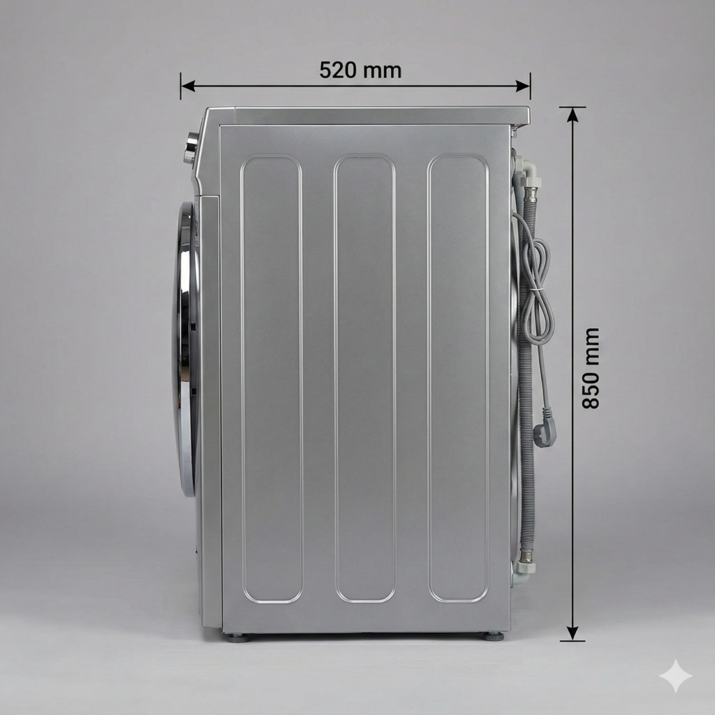 Dimension of Videocon 8.5 Kg Fully Automatic Front Load Washing Machine (VD-8.5DDI)