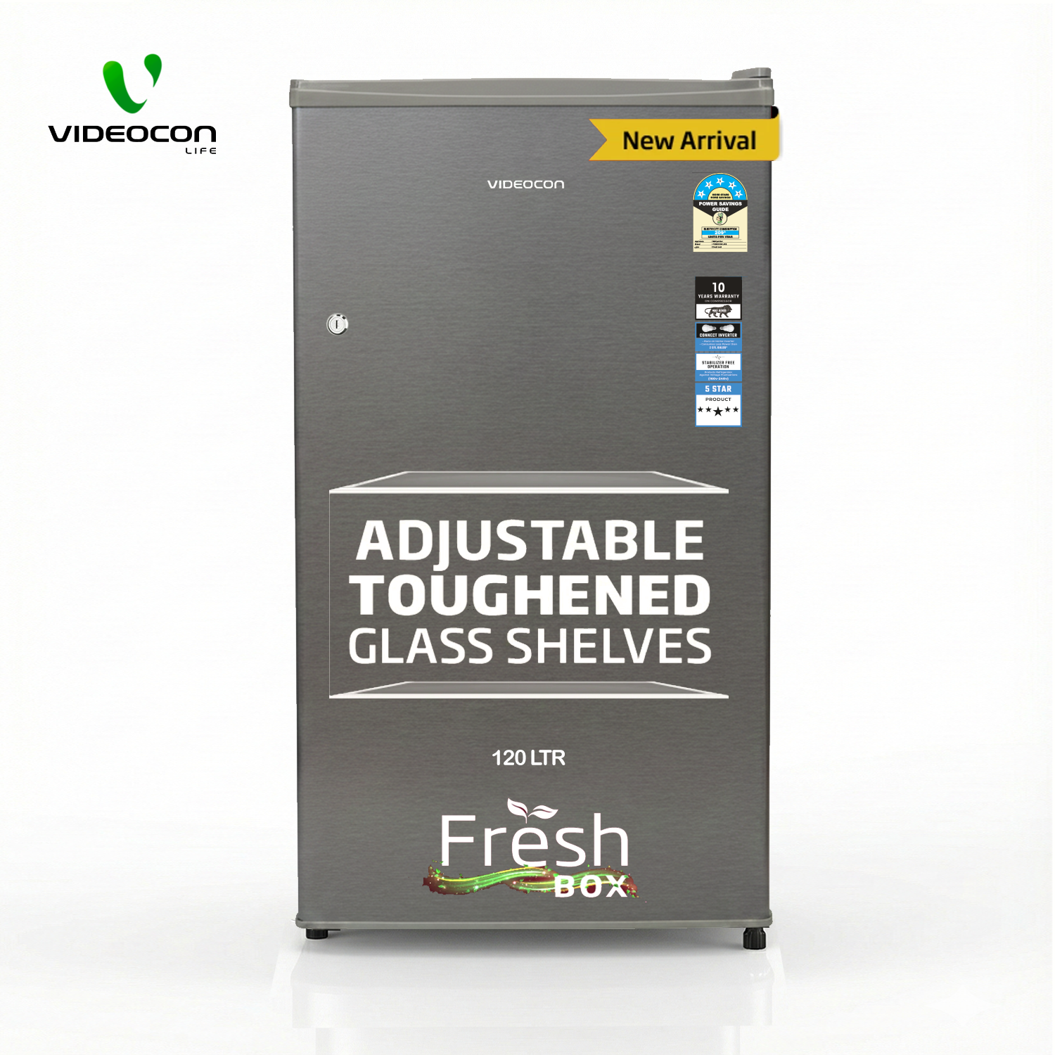 Videocon 120L Direct Cool Single Door Refrigerator VD-120SH