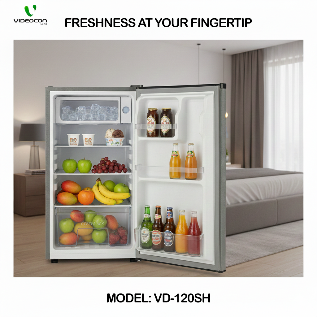 Videocon 120L Direct Cool Single Door Refrigerator VD-120SH