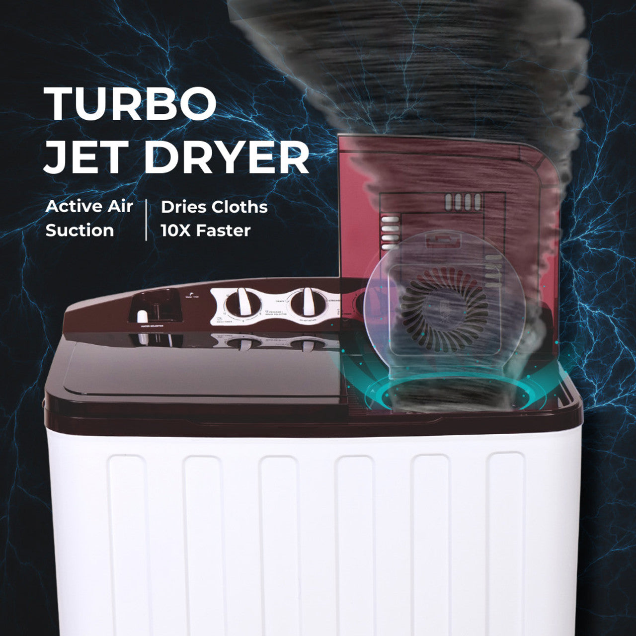 Videocon 8.0 Kg Cyclone Semi-Automatic Washing Machine