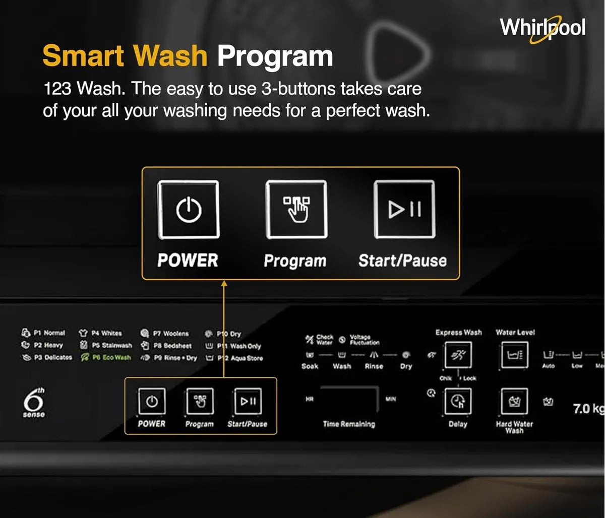 Whirlpool Magic Clean 7kg Fully Automatic Top Load Washing Machine 31585